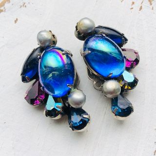 vintage blue earring 