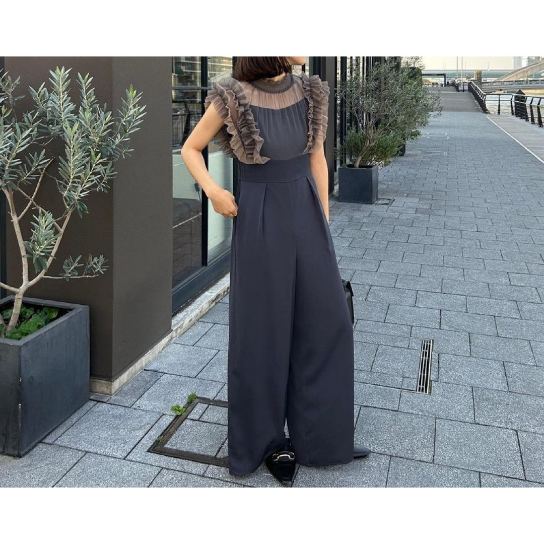 LE’RURE Frilled highwaist wide pants ドレス レディースのフォーマル/ドレス(その他ドレス)の商品写真