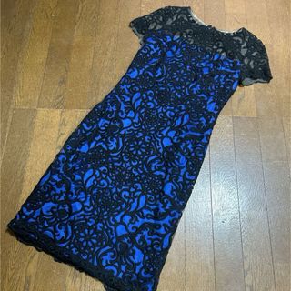 タダシショウジ(TADASHI SHOJI)の【美品】タダシショウジ ドレス ワンピース ミディアムドレス　コードレース　現行(ミディアムドレス)