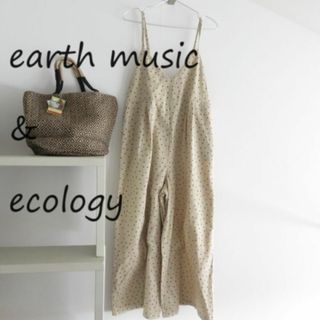 アースミュージックアンドエコロジー(earth music & ecology)のアースミュージック＆エコロジー　水玉　サロペット　パンツ　F(サロペット/オーバーオール)