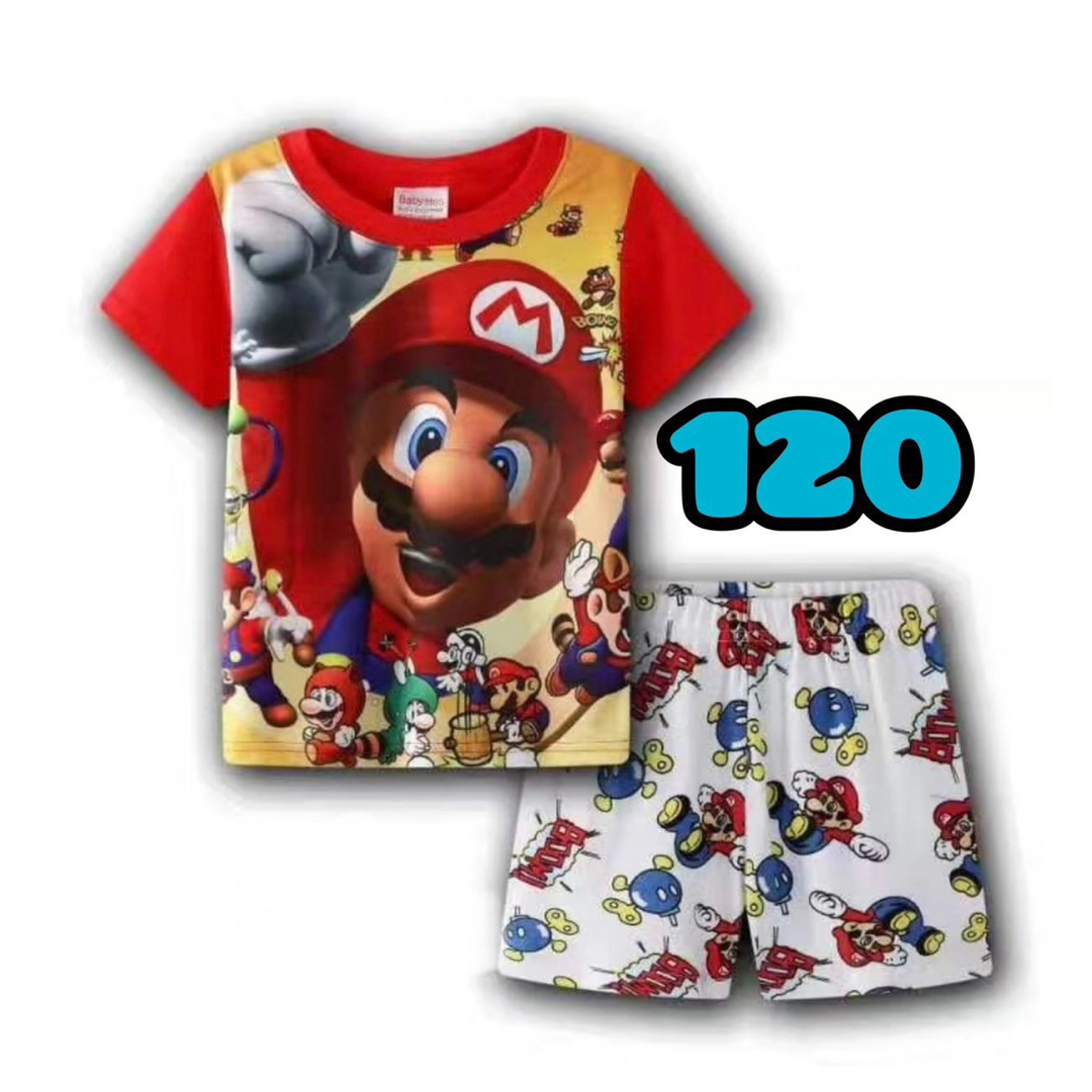 マリオ　120 半袖　パジャマ キッズ/ベビー/マタニティのキッズ服男の子用(90cm~)(パジャマ)の商品写真