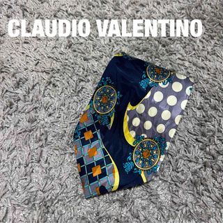 メンズ　ネクタイ　CLAUDIO VALENTINO シルク　水玉　結婚式(ネクタイ)