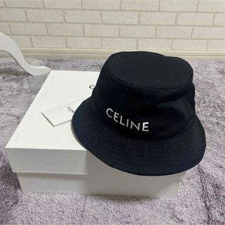 セリーヌ(celine)のCELINE セリーヌ 本物 タグ付き バケハ バケットハット ブラック(ハット)