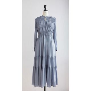 ハーリップトゥ(Her lip to)のherlipto Back Ribbon Tiered Satin Dress(ロングワンピース/マキシワンピース)