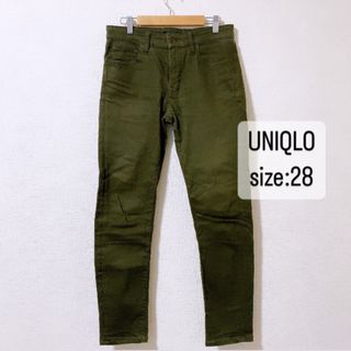 ユニクロ(UNIQLO)のUNIQLO    メンズ　ストレッチスキニー　フィットカラージーンズ　カーキ(デニム/ジーンズ)