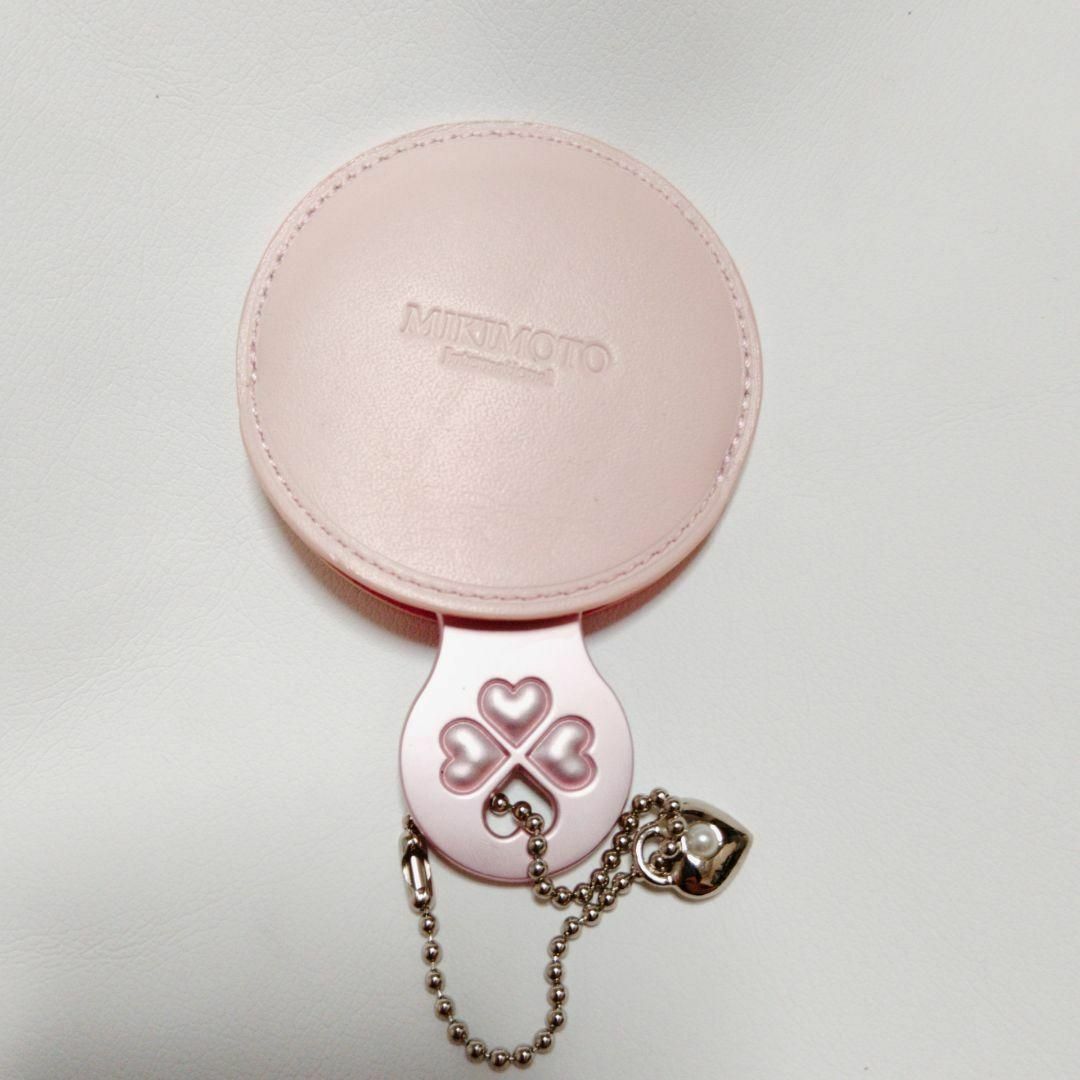 MIKIMOTO(ミキモト)の美品　MIKIMOTO　鏡　ハンドミラー　ピンク　ケース付き　箱付き レディースのファッション小物(ミラー)の商品写真