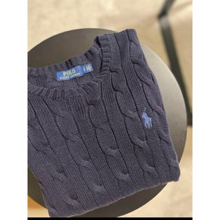 ポロラルフローレン(POLO RALPH LAUREN)の【POLO RALPH LAUREN】美品！ニットセーター ネイビー メンズXS(ニット/セーター)