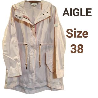 AIGLE - 美品　エーグル ピンク アウター 軽量 撥水 コットン 綿　ライトアウター