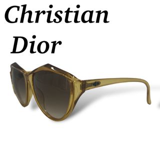 クリスチャンディオール(Christian Dior)のクリスチャンディオール　サングラス　CDロゴ　サイドロゴ　ヴィンテージ　イエロー(サングラス/メガネ)