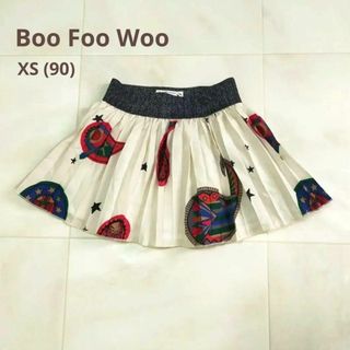 BOOFOOWOO - 【美品】boo foo woo プリーツミニスカート XS(90)