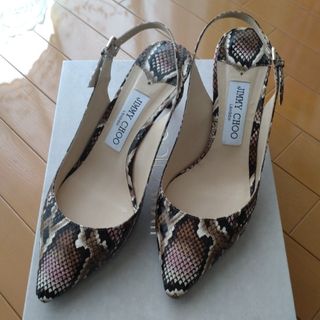 ジミーチュウ(JIMMY CHOO)の《JIMMY CHOO》ERIN 60 バックストラップ ◆カーキ ◆ 37(ハイヒール/パンプス)