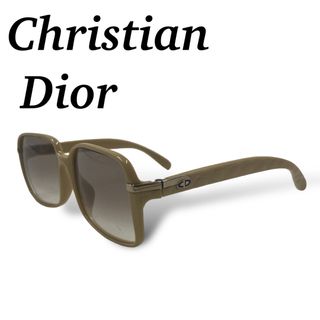 クリスチャンディオール(Christian Dior)のクリスチャンディオール　サングラス　CDロゴ　ヴィンテージ　サイドロゴ　ベージュ(サングラス/メガネ)