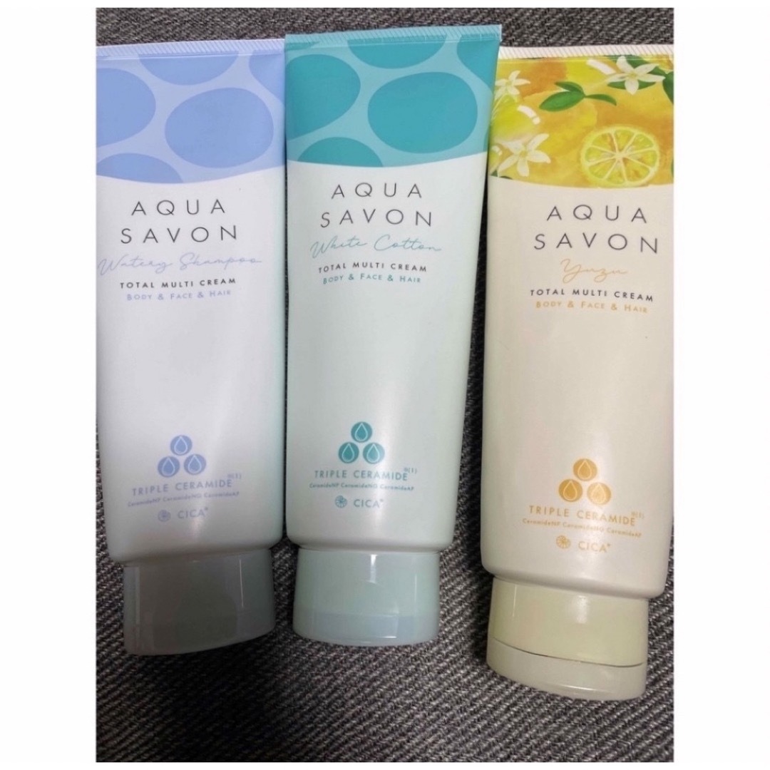 AQUA SAVON(アクアシャボン)のアクアシャボン　トータルマルチクリーム　ウォータリーシャンプーの香り　 コスメ/美容のボディケア(ボディクリーム)の商品写真