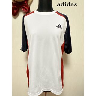 adidas●Tシャツ●トリコロール●Ｌサイズ