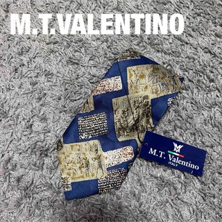 メンズ　小物　ネクタイ　M.T.VALENTINO 絹　総柄　お洒落(ネクタイ)