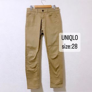 ユニクロ(UNIQLO)のUNIQLO    メンズ　ストレッチスキニー　フィットカラージーンズ　ベージュ(デニム/ジーンズ)