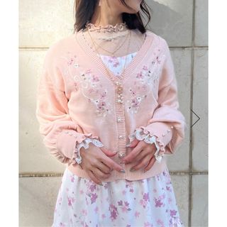 アクシーズファム(axes femme)の★新品　axes femme sakura刺繍ショートカーデ(カーディガン)