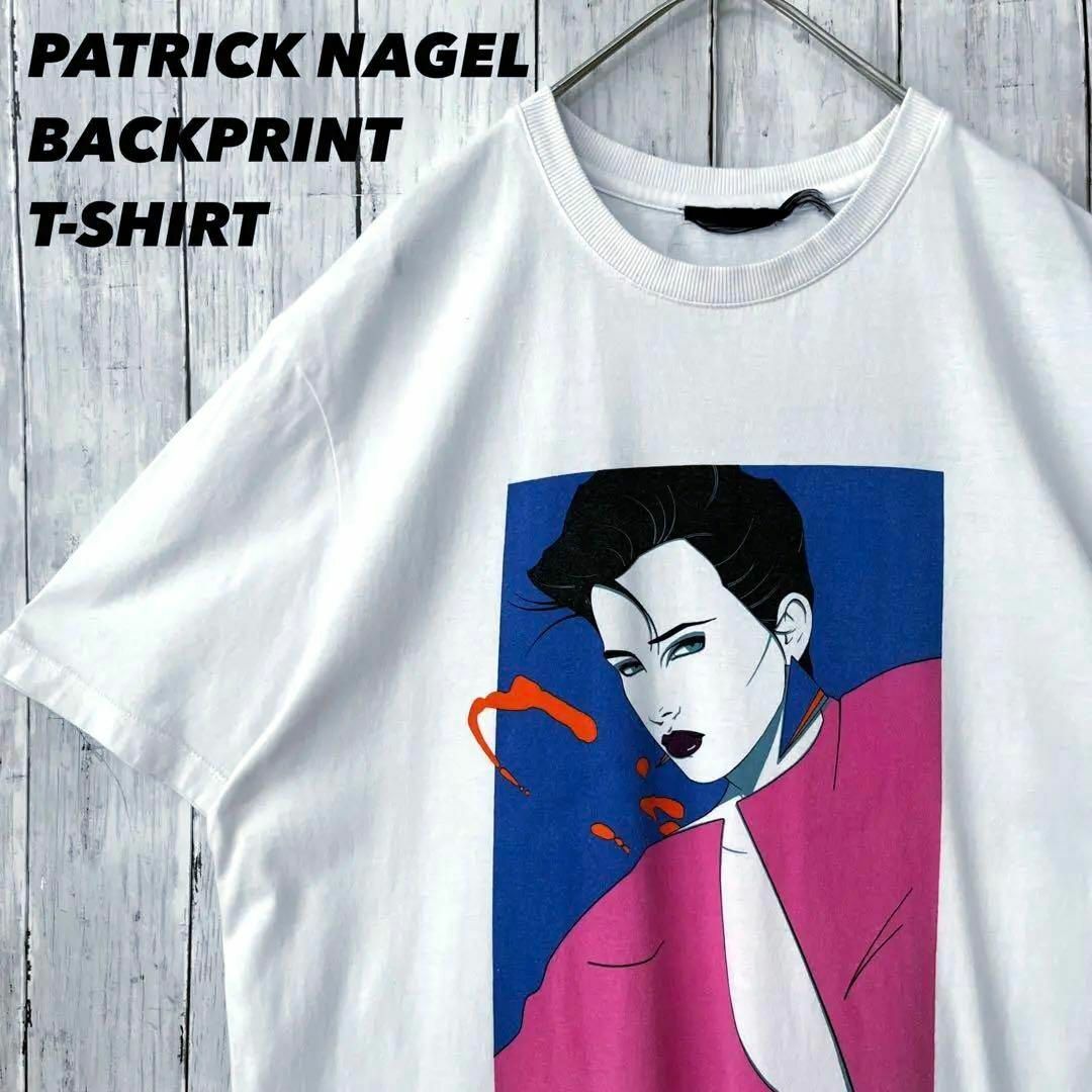 アメリカ古着　PATRICK NAGELパトリックナーゲル　プリントTシャツ　白 メンズのトップス(Tシャツ/カットソー(半袖/袖なし))の商品写真