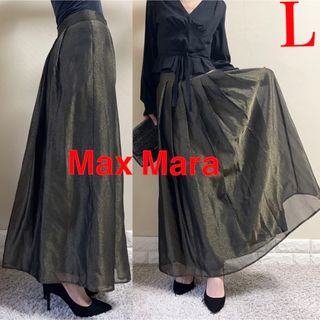 Max Mara - Max Mara ピアノフォルテ　マックスマーラ　L オーガンジー　スカート　L