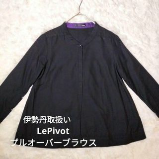 イセタン(伊勢丹)の伊勢丹LePivot ルピボット　シャツ　ブラウス 　日本製　デザインボタン(カットソー(長袖/七分))