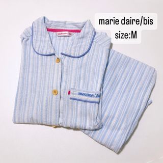 マリクレールビス(marie claire bis)のmarie daire/bis    パジャマ　ストライプ　半袖　夏用　水色　M(パジャマ)