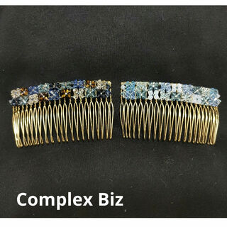 コンプレックスビズ(Complex Biz)のコンプレックスビス　コーム　ブルー系　2枚セット(バレッタ/ヘアクリップ)
