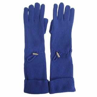 ブルネロクチネリ(BRUNELLO CUCINELLI)のブルネロクチネリ タグ付き カシミヤ手袋 グローブ 青系 紫系 M IBO50(手袋)