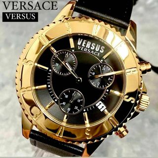 ヴェルサーチ(VERSACE)の人気 ヴェルサス ヴェルサーチ メンズ腕時計 ゴールド ブラック クロノグラフ(腕時計(アナログ))