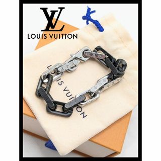 ルイヴィトン(LOUIS VUITTON)のルイヴィトン ブラスレ コリエチェーン ブレスレット  ブラック ×シルバー(ブレスレット)