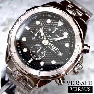 ヴェルサーチ(VERSACE)の新品 腕時計 メンズ ヴェルサーチ ヴェルサス シルバー ブラック 人気ブランド(腕時計(アナログ))