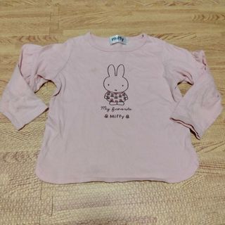 ミッフィー(miffy)のミッフィー　長袖　ロンＴ　100　ピンク(Tシャツ/カットソー)