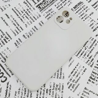 iPhone 12 シリコンケース (05) ホワイト(iPhoneケース)