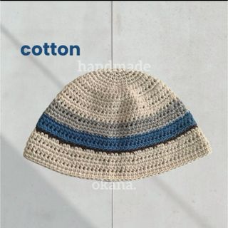 cotton/ivory バケットハット クロシェハット クラッシャーハット(ハット)