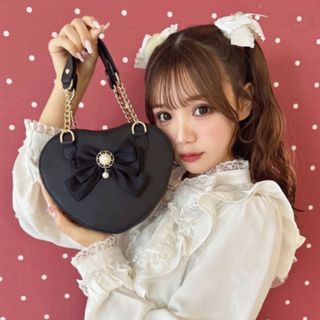 ロジータ(ROJITA)のROJITA オリジナルブローチ付きハートハンドBAG(ハンドバッグ)