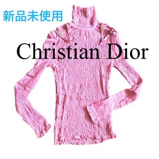 Christian Dior◆極上カシミヤシルク◆シャーリングトップス◆未使用