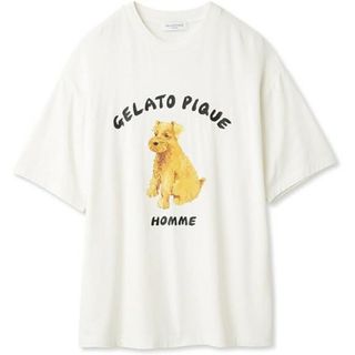 ジェラートピケ(gelato pique)の新品未使用　ジェラートピケ HOMMEレーヨンシュナウザーモチーフT(Tシャツ/カットソー(半袖/袖なし))