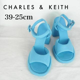 CHARLES & KEITH*サンダル*25cm*水色*M5172(サンダル)