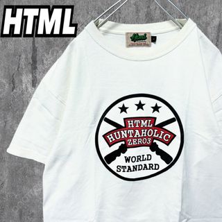 エイチティーエムエル(html)のHTML ビッグプリント 半袖Tシャツ ヴィンテージ アメカジ ゆるだぼ L(Tシャツ/カットソー(半袖/袖なし))