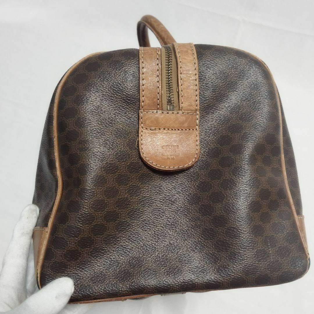 CELINE セリーヌ ミニボストンバッグ マカダム柄 ユニセックス 鍵付き CELINE セリーヌ ミニボストンバッグ マカダム柄 ユニセックス 鍵付き