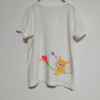 絵本 うさぎ くま Tシャツ 子供 レディース 保育士 白 ホワイト M(Tシャツ(半袖/袖なし))