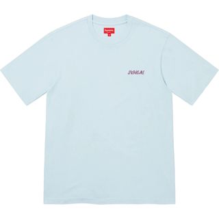 シュプリーム(Supreme)のsupreme washed script S/S top tee XL 水色(Tシャツ/カットソー(半袖/袖なし))