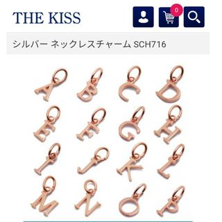 ザキッス(THE KISS)のTHE KISS イニシャルチャーム　K ピンクゴールドカラー(チャーム)