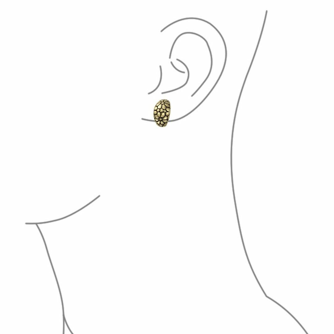 色:イエロー女性エビスタイルの非ピアス耳のイヤリング上の花幅ハーフフープクリ レディースのアクセサリー(その他)の商品写真