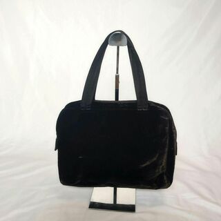 プラダ(PRADA)のPRADA プラダ ハンドバッグ ベロア ブラック 黒 レディースブランド 袋付(ハンドバッグ)