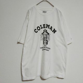 コールマン(Coleman)のコールマン Tシャツ 白 メンズ レディース ランタン タグ ロゴT M(Tシャツ/カットソー(半袖/袖なし))