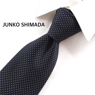 ジュンコシマダ(JUNKO SHIMADA)のジュンコシマダ JUNKO SHIMADAドット柄 ネクタイ シルク ネイビー(ネクタイ)