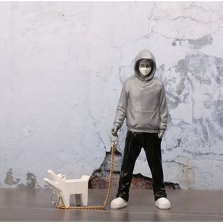 Banksy Dog バンクシー グレーフィギュア 高さ21.5cm 色 グレー(その他)