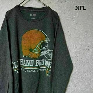 NFL アメフト ブラウンズ Tシャツ ロンＴ 長袖 フットボール M(Tシャツ/カットソー(七分/長袖))