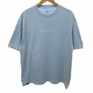 ナイキ(NIKE)のナイキ エアジョーダン Tシャツ カットソー ライトブルー 青系 Lサイズ(Tシャツ/カットソー(半袖/袖なし))