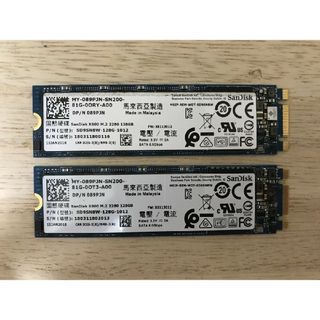 2枚◆使用524h & 4727h◆128GB◆M.2 SATA SSD